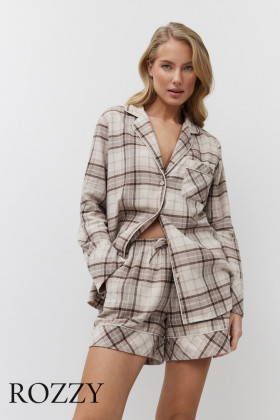 Пижама фланелевая Aruelle Maelle бежевый