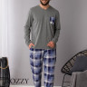 Пижама мужская Key MNS 430 2 B21 серый/синий
