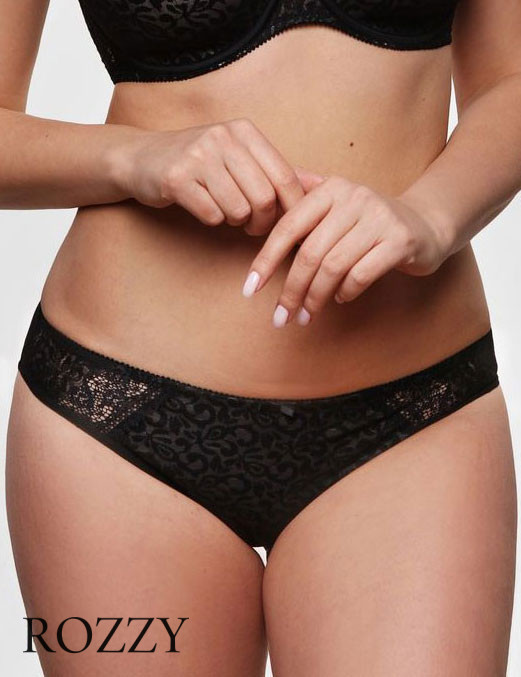 Трусы слипы Senselle by Felina Karmen 22010 черный/серебристый пион