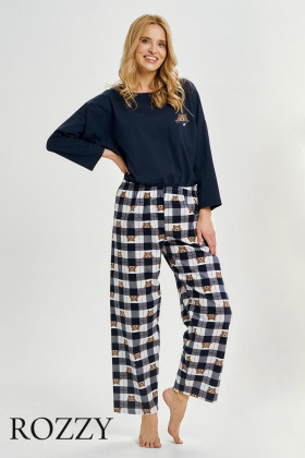 Пижама хлопковая Taro Astrid 3441 темно-синий