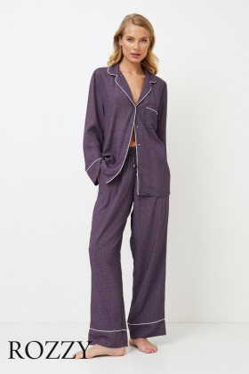 Пижама вискозная Aruelle Sabine баклажановый