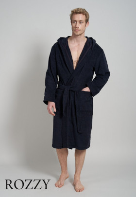 Халат махровый мужской Ceceba 080078/М-3XL темно-синий