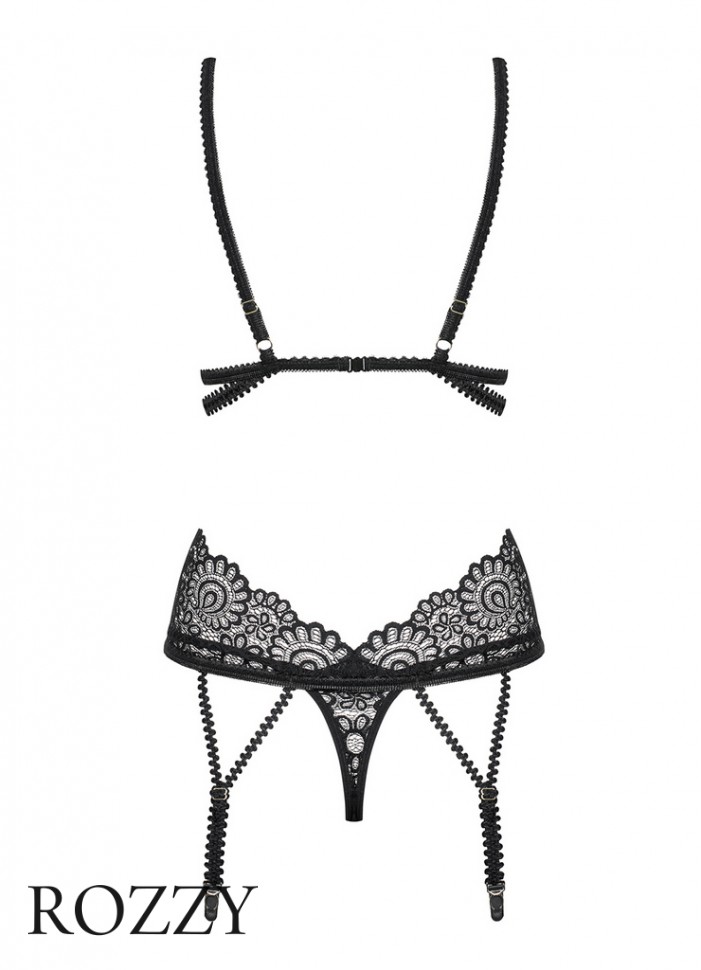 Корсет стрэп Obsessive Mixty Corset черный  