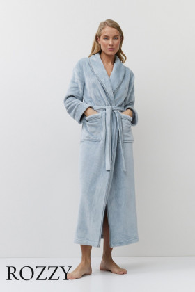 Халат флисовый Aruelle Lea серо-голубой