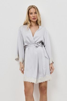 Халат вискозный Aruelle Eden светло-серый