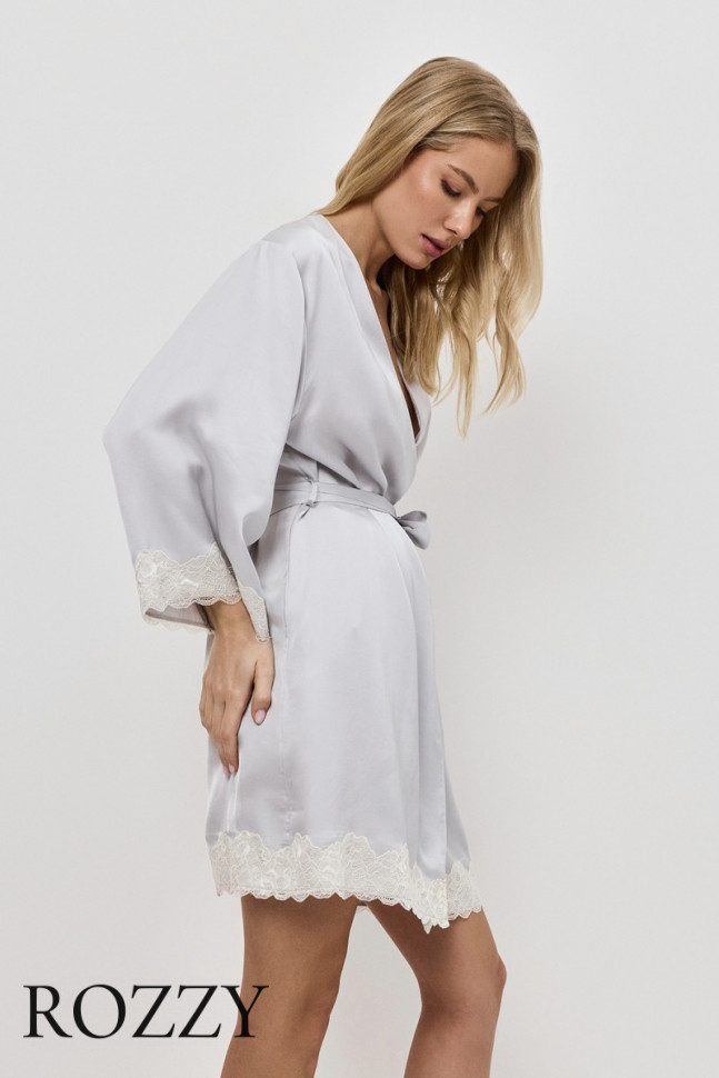 Халат вискозный Aruelle Eden светло-серый