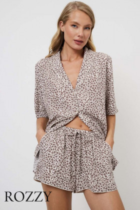 Пижама вискозная Aruelle Lumielle леопардовый