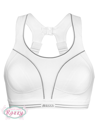 Бюстгальтер спортивный без косточек Shock Absorber S5044 белый/серебро