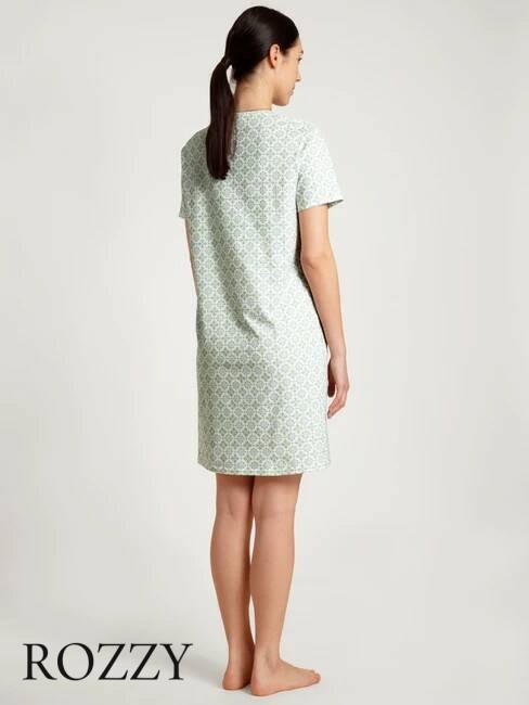 Сорочка хлопковая Calida Ornament Nights 30096 салатовый