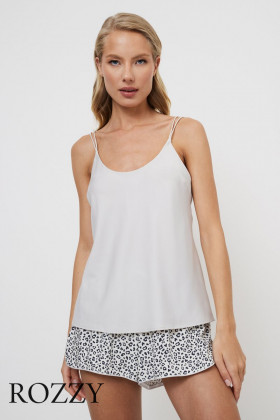 Пижама Aruelle Bella белый/серый