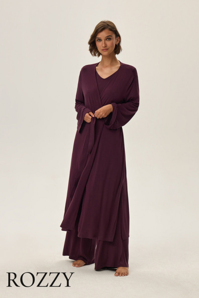 Халат вискозный Esotiq Juliette/93X 42063 сливовый