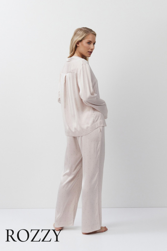 Пижама атласная с шортами Aruelle Gilian светло-розовый