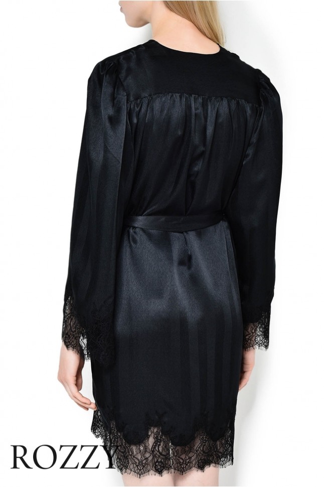 Халат шелковый Oryades Madison 141908 черный