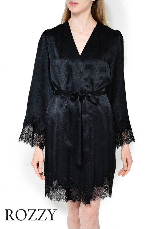 Халат шелковый Oryades Madison 141908 черный