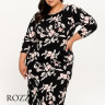 Сорочка хлопковая Taro Charlotte Maxi 3233/3254 черный/бежевый