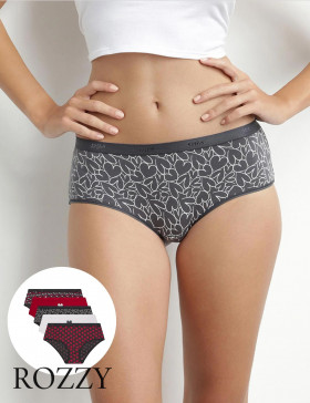 Трусы шорты хлопковые DIM Les Pockets Cotton 4C20/5 черри д амур (уп.5шт.)