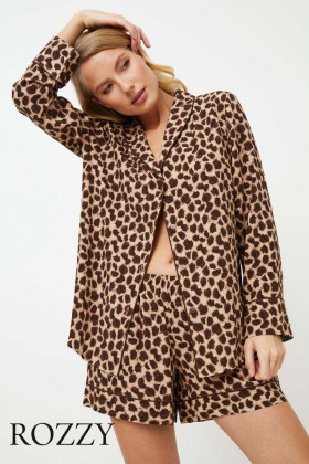 Пижама вискозная Aruelle Susan кофейный