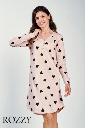 Сорочка хлопковая Taro Libby 3215 светло-розовый/черный