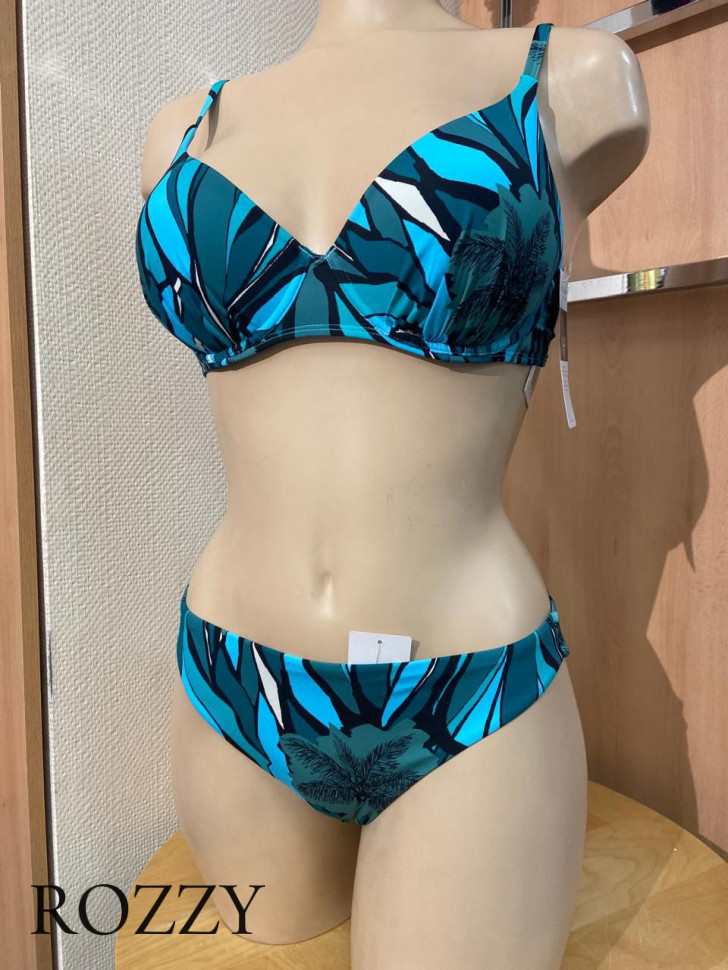 Бюстгальтер купальный Naturana 77133 бирюзовый/разноцветный К