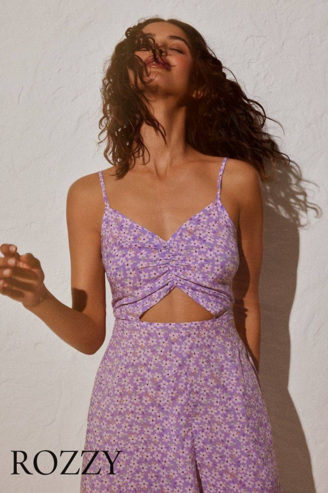 Комбинезон пляжный вискозный Ysabel Mora 85905 сиреневый