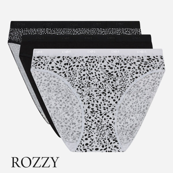 Трусы слипы хлопковые DIM Les Pockets Cotton 4C17 оптика (уп.3шт.)