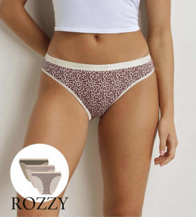 Трусы слипы хлопковые DIM Les Pockets Cotton 4C17 кошачий шик (уп.3шт.)