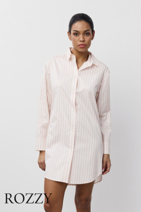 Сорочка хлопковая Aruelle Zephyr кремовый/розовый