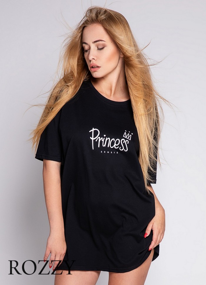 Сорочка хлопковая Sensis Princess черный