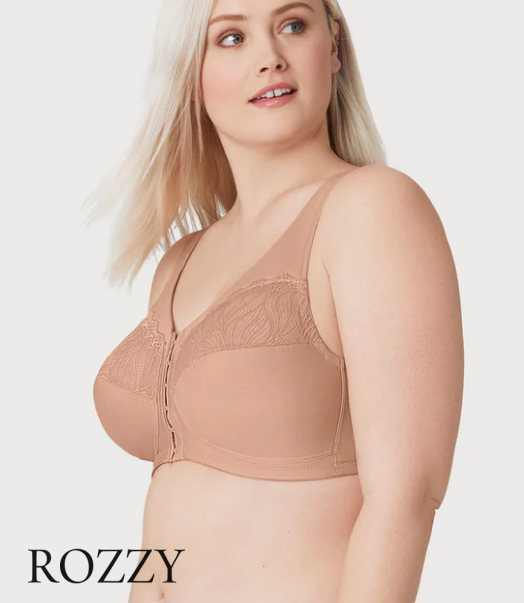 Бюстгальтер без косточек спереди застежка Glamorise GI1210 кофе с молоком