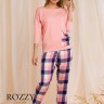 Пижама фланелевая LNS 405 2 20/21 розовый/синий