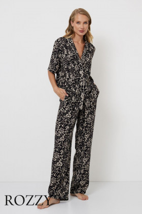 Пижама вискозная Aruelle Elaina черный