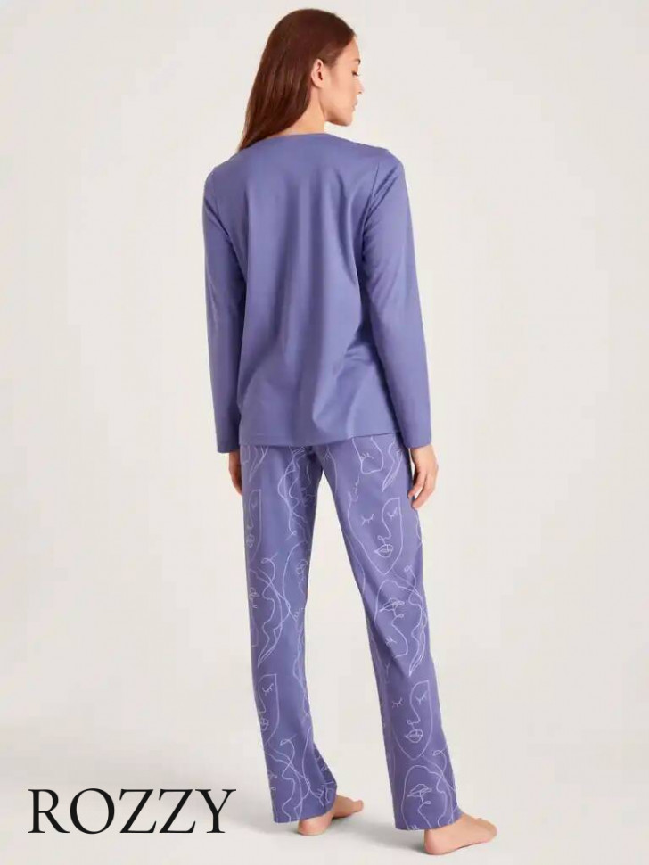 Пижама хлопковая Calida Night Lovers 43729 фиолетовый