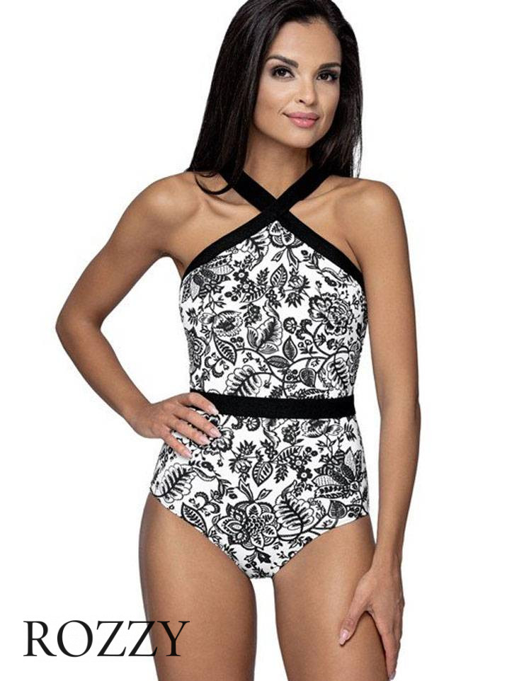 Купальник слитный Lorin L4321/0 черно-белый