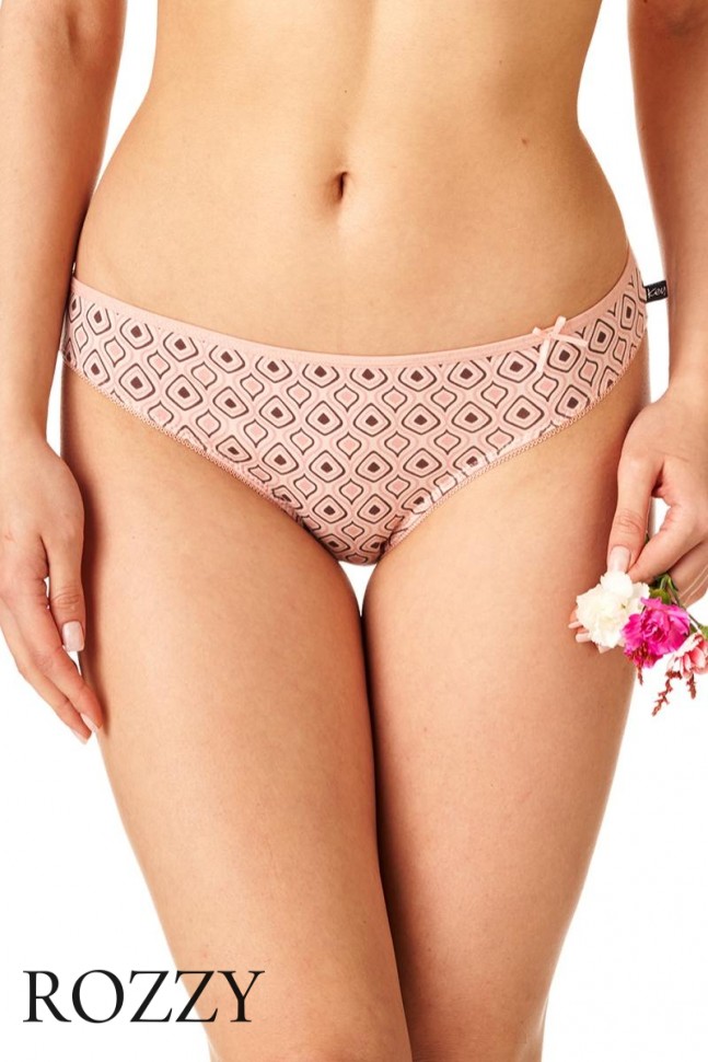 Трусы бикини хлопковые Key LPR 733 B22 розовый/коричневый (уп.2шт.) 