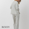 Пижама хлопковая Aruelle Justine Set кремовый/черный