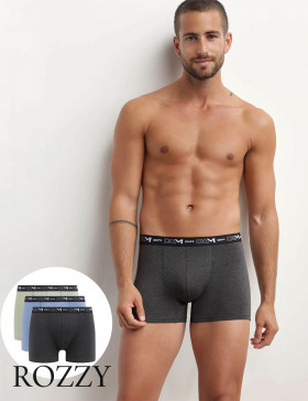 Трусы шорты мужские DIM 6596/3 зеленый/синий/черный (уп.3шт.)