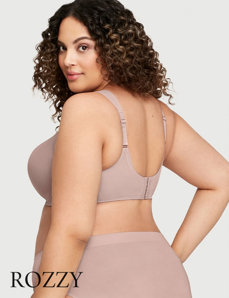 Бюстгальтер без косточек Glamorise GI1080 серо-коричневый