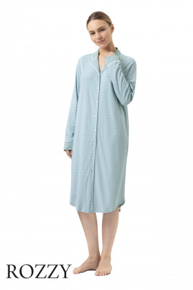 Сорочка хлопковая Mey Finest Dreams 1230099 голубой