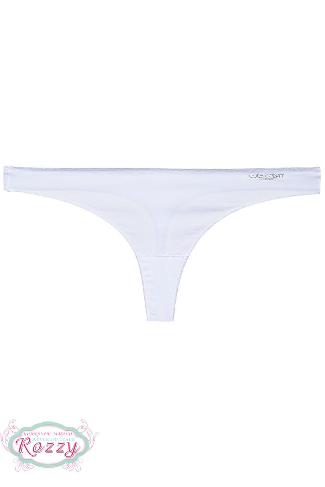 Трусы стринги хлопковые Cote Coton 47100 белый, кремовый, телесный, черный