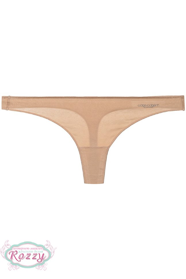 Трусы стринги хлопковые Cote Coton 47100 белый, кремовый, телесный, черный