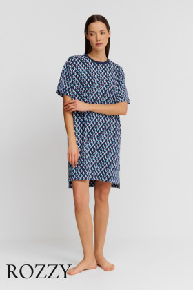 Сорочка Mey Athletic Flower 1230031 синий