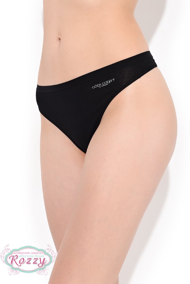 Трусы стринги хлопковые Cote Coton 40100 белый, бежевый, черный