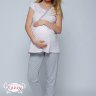 Пижама для беременных и кормящих хлопковая Sensis Vivian серый