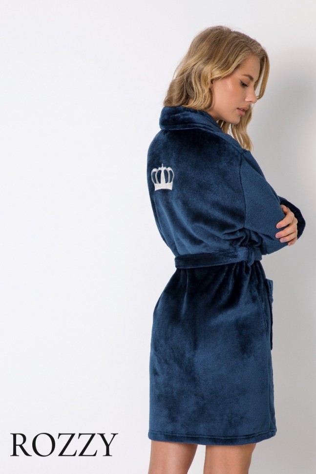 Халат флисовый Aruelle Eve Blue синий