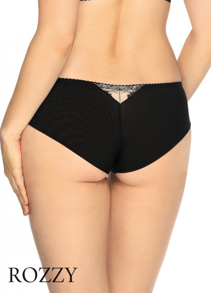 Трусы бразильяна Gaia Pola 932 черно-бежевый