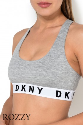 Топ хлопковый DKNY Cozy Boyfriend DK4519 серый
