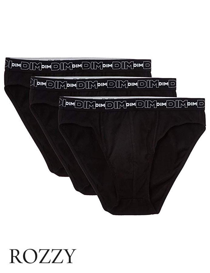 Трусы слипы мужские DIM 6595/3 черный (уп.3шт.)