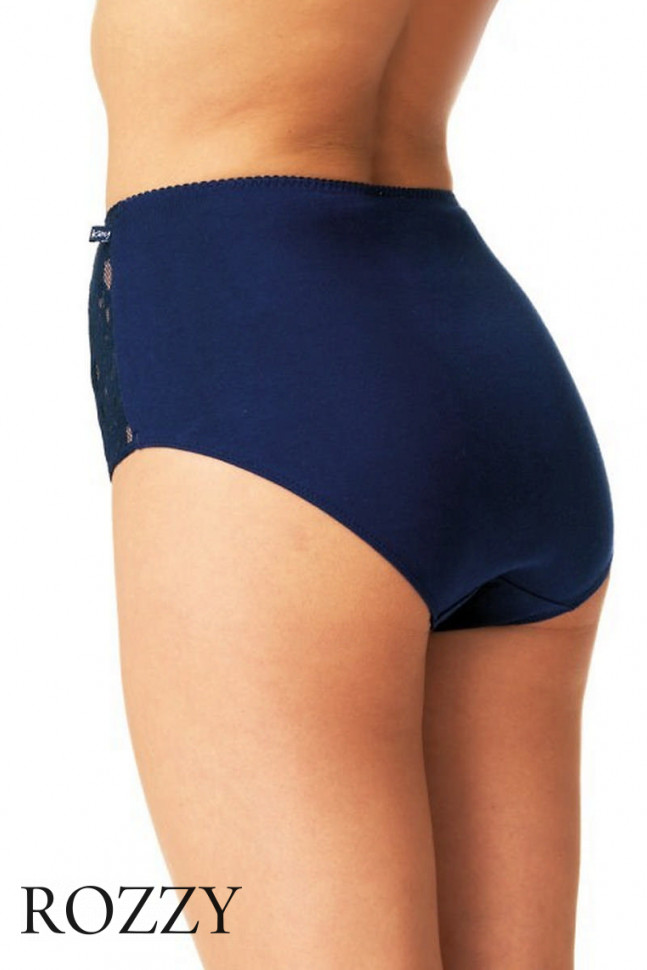 Трусы макси хлопковые Key LPF 911 синий (уп.2 шт.)