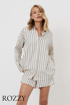 Костюм домашний хлопковый Aruelle Seraphine Set кремовый