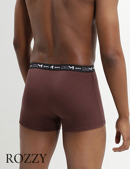 Трусы шорты мужские DIM 6596/3 черный/коричневый/синий (уп.3шт.)